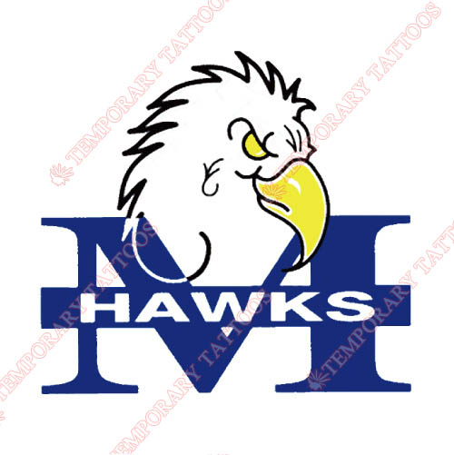 Monmouth Hawks Customize Temporary Tattoos Stickers NO.5160